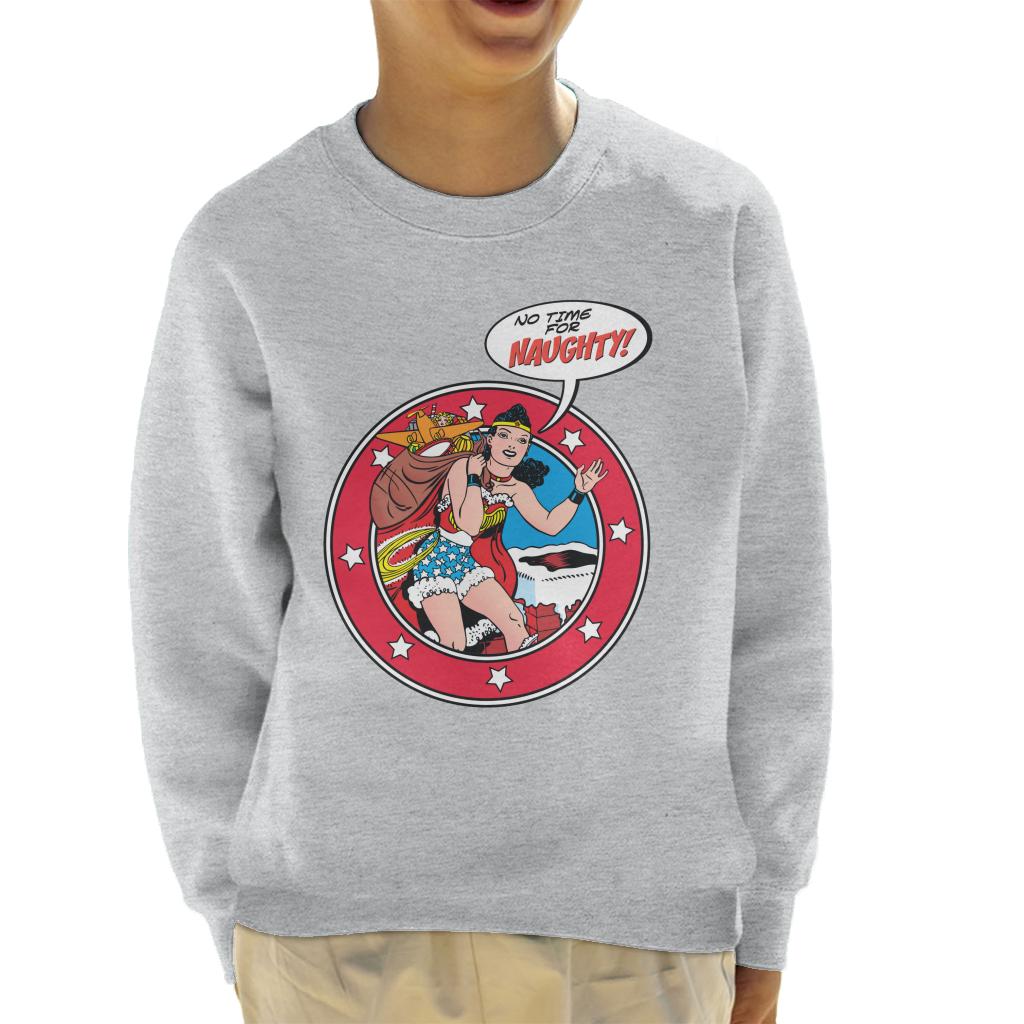 Wonder Woman Christmas No Time For Naughty Kid's Sweatshirt product image 1