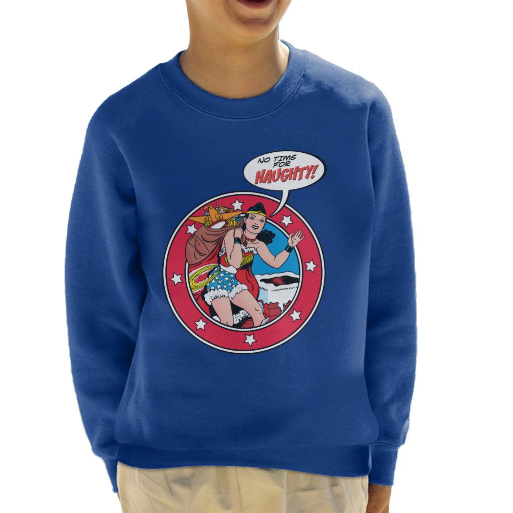 Wonder Woman Christmas No Time For Naughty Kid's Sweatshirt product image 4