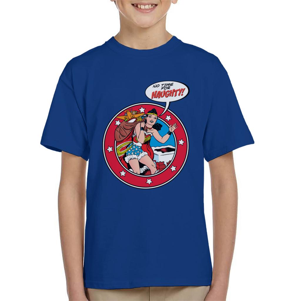 Wonder Woman Christmas No Time For Naughty Kid's T-Shirt product image 4
