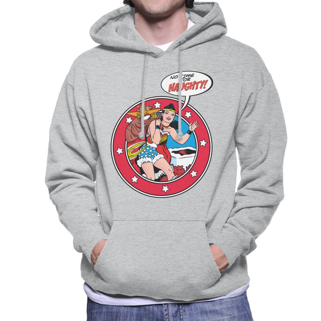 Wonder Woman Christmas No Time For Naughty Men's Hooded product image 1