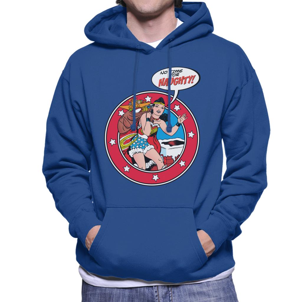 Wonder Woman Christmas No Time For Naughty Men's Hooded product image 4