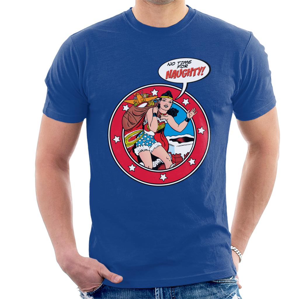 Wonder Woman Christmas No Time For Naughty Men's T-Shirt product image 4