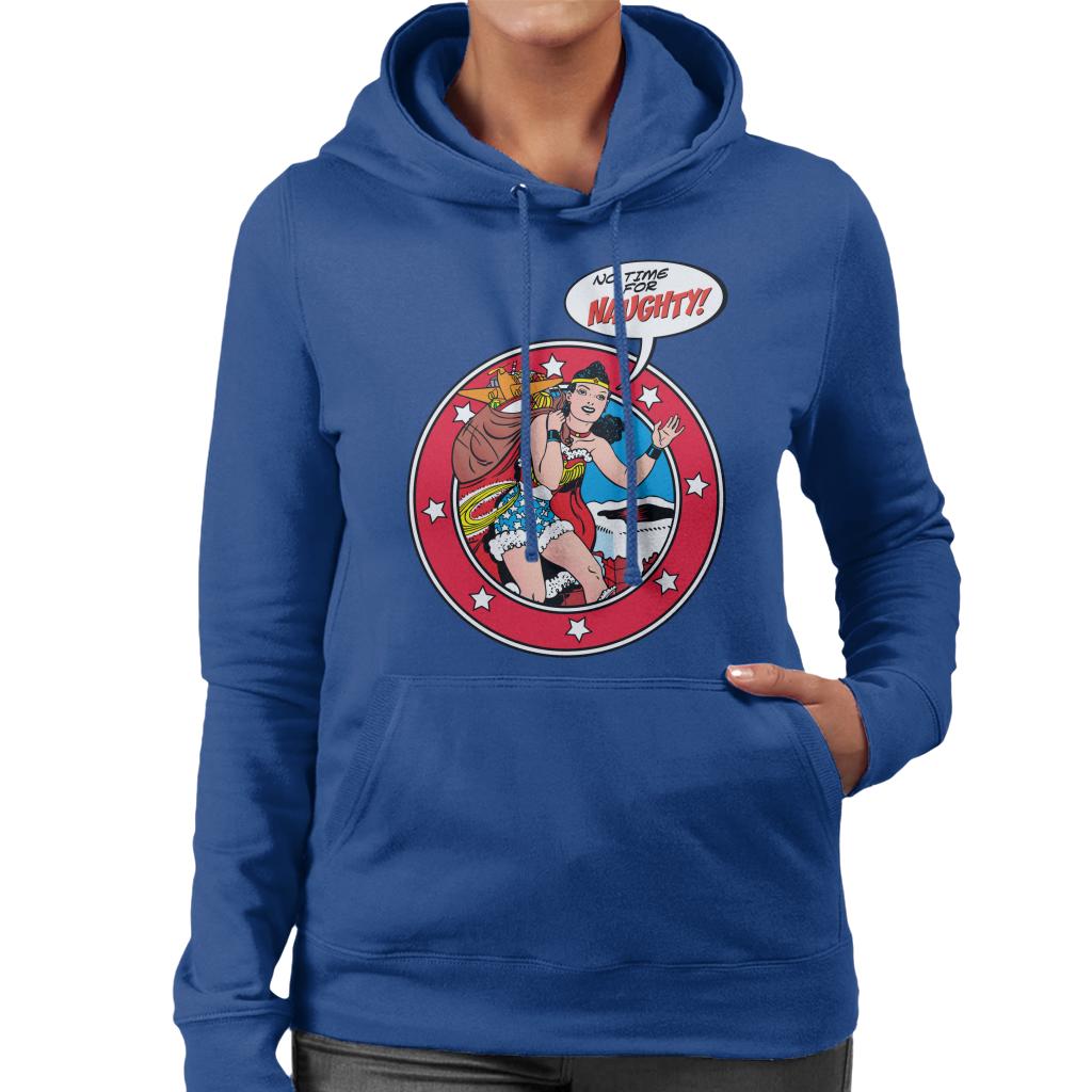 Wonder Woman Christmas No Time For Naughty Women's Hooded product image 4