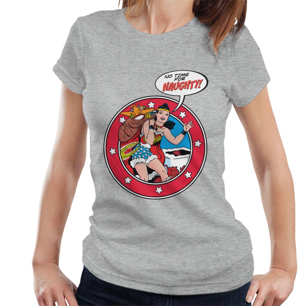 Wonder Woman Christmas No Time For Naughty Women's T-Shirt product image 1