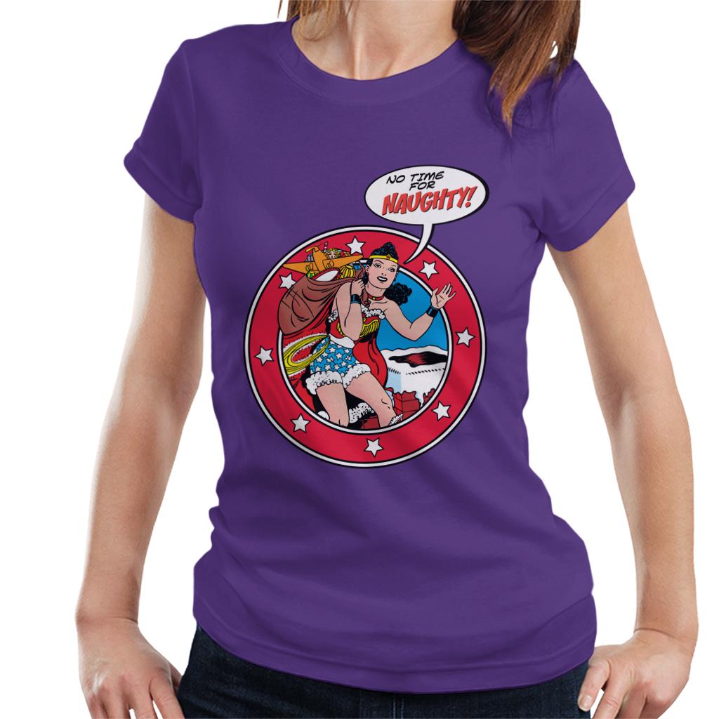 Wonder Woman Christmas No Time For Naughty Women's T-Shirt product image 6