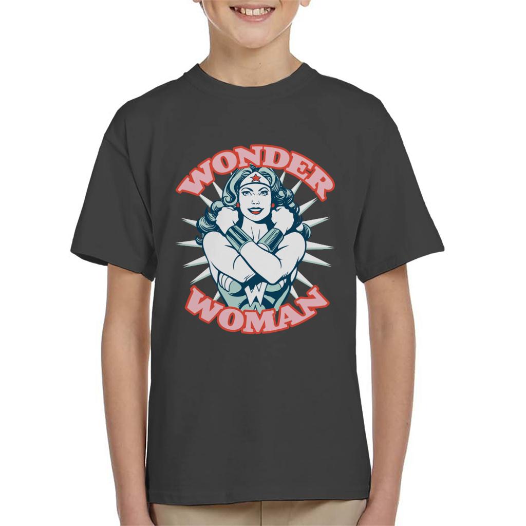 Wonder Woman Arms Crossed Power Pose Kid's T-Shirt product image 1
