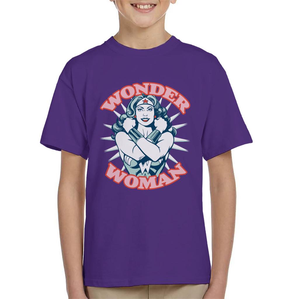Wonder Woman Arms Crossed Power Pose Kid's T-Shirt product image 6