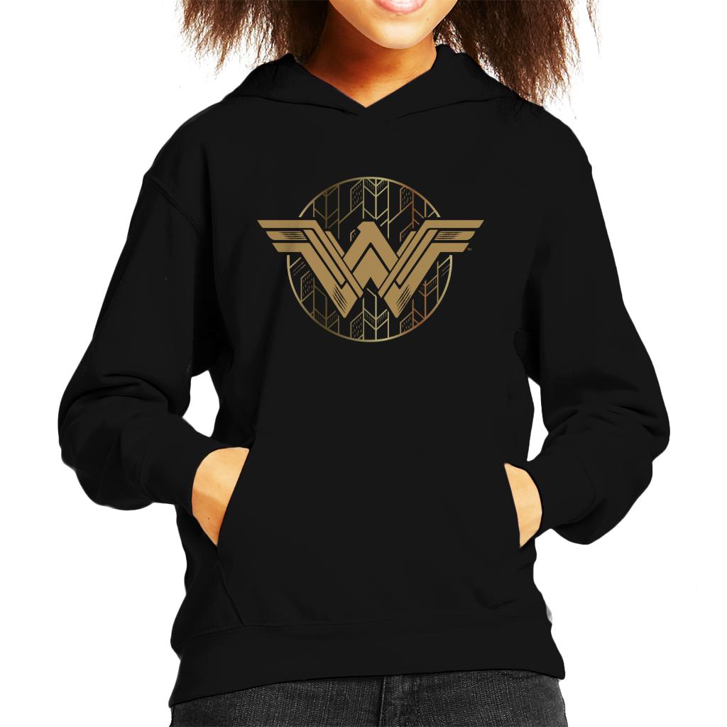 Wonder Woman Golden W Logo Kid's Hooded Sweatshirt product image 1
