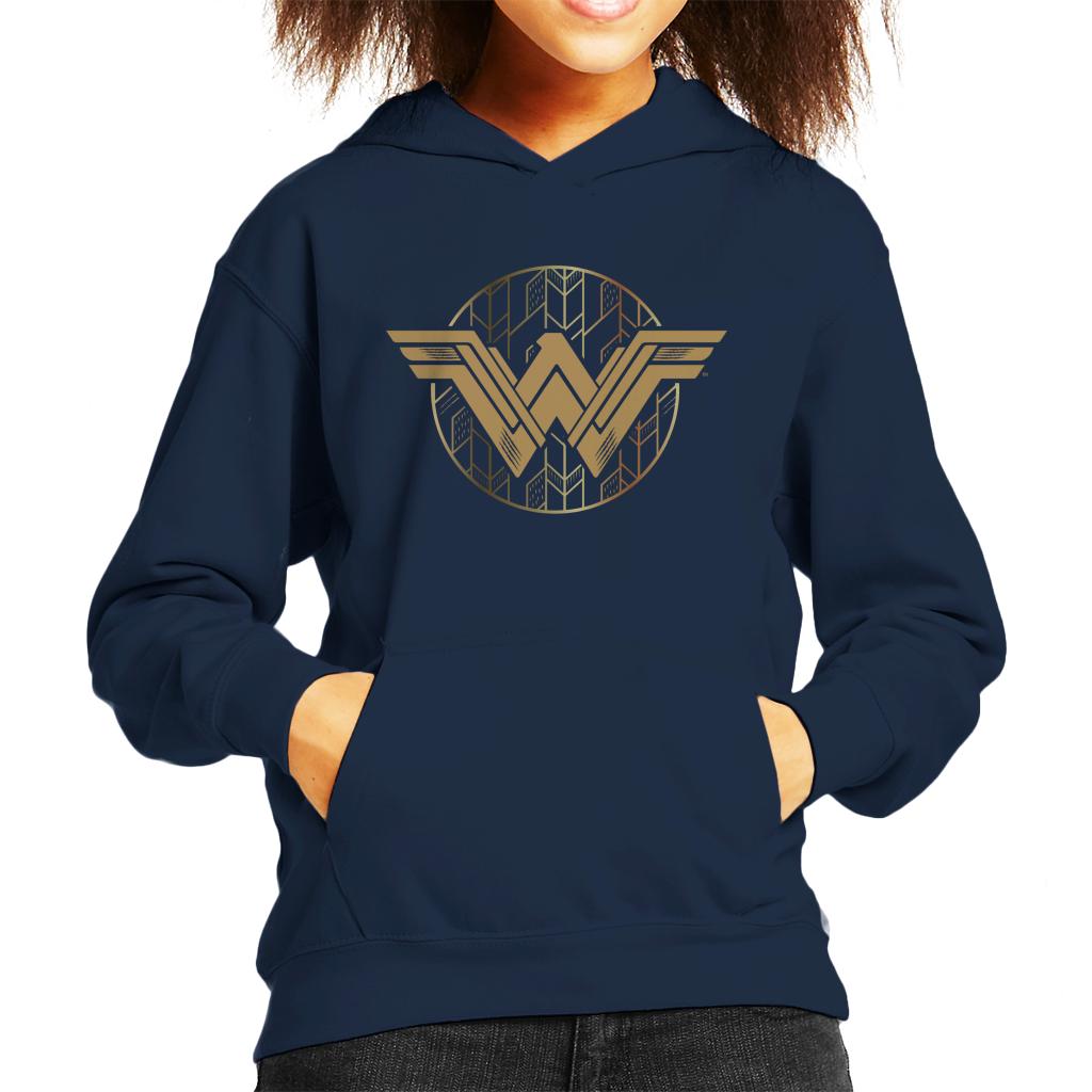 Wonder Woman Golden W Logo Kid's Hooded Sweatshirt product image 4