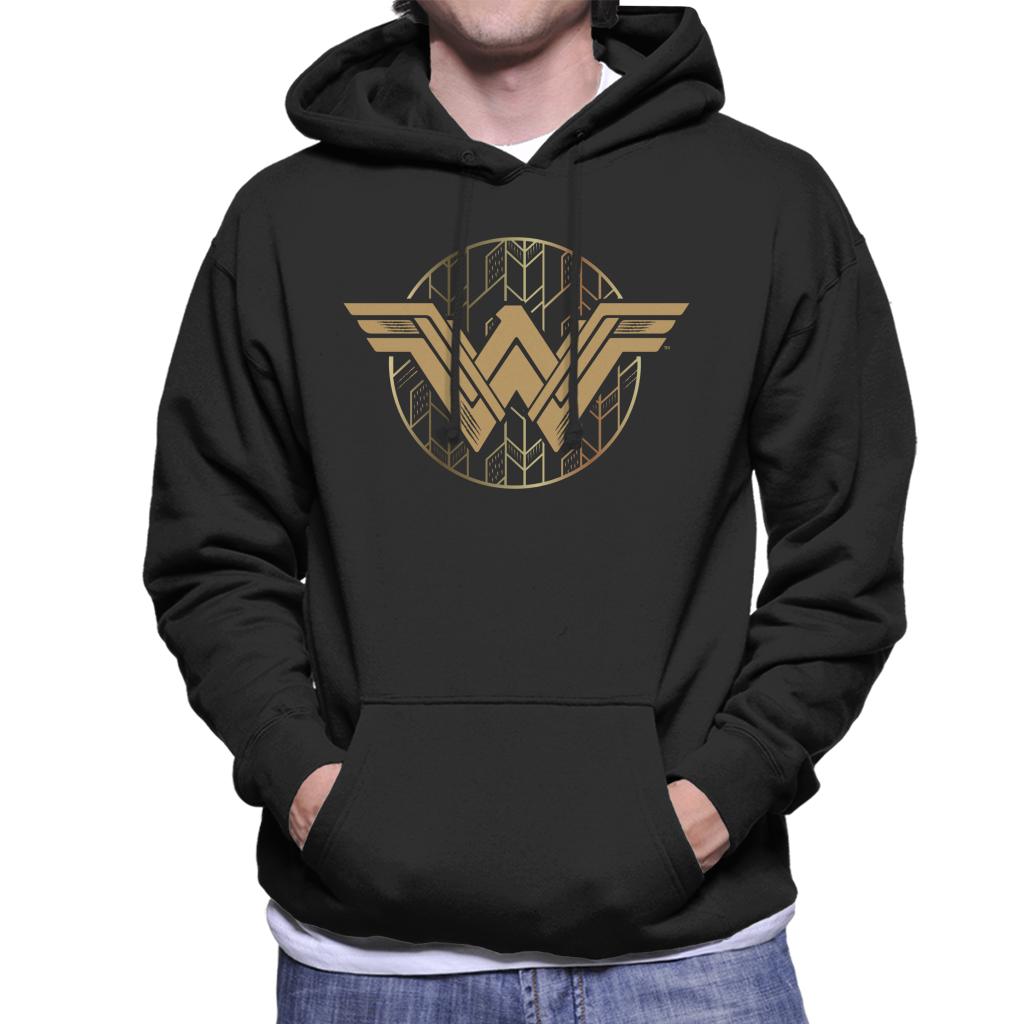 Wonder Woman Golden W Logo Men's Hooded Sweatshirt product image 1