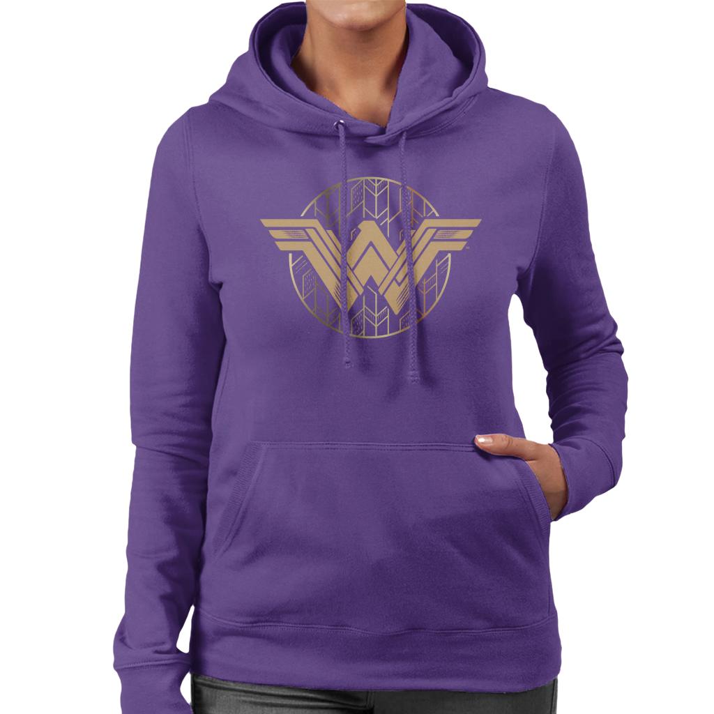 Wonder Woman Golden W Logo Women's Hooded Sweatshirt product image 6