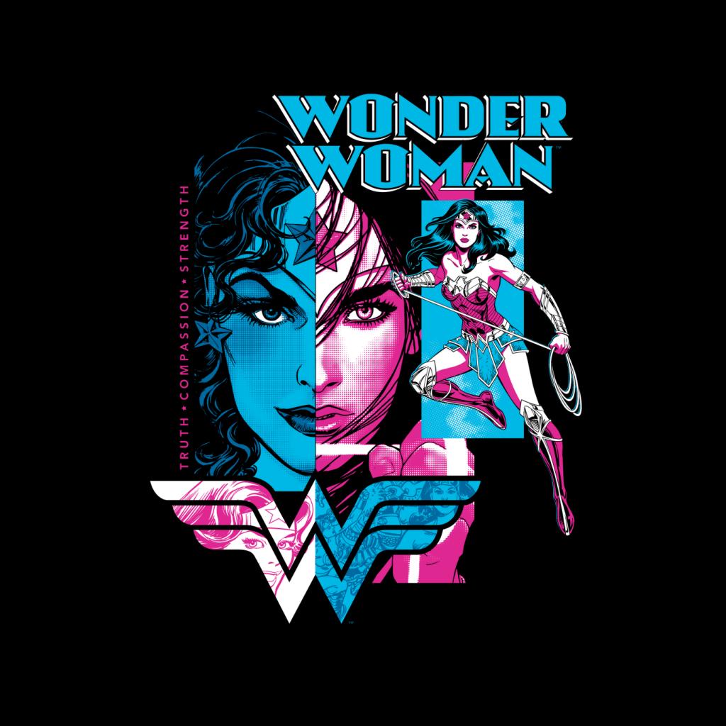 Wonder Woman Blue And Purple Montage Kid's T-Shirt product image 2