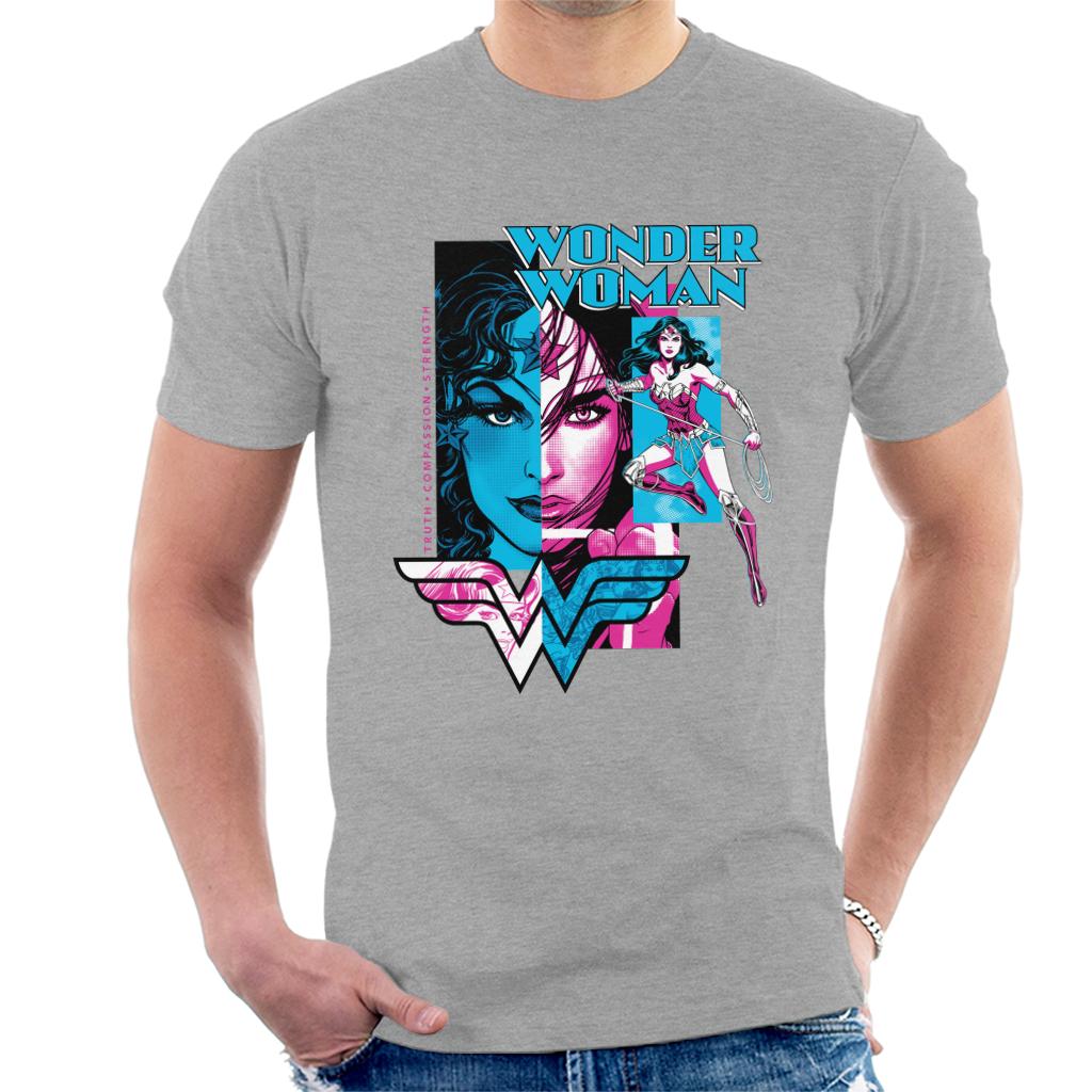 Wonder Woman Blue And Purple Montage Men's T-Shirt product image 4