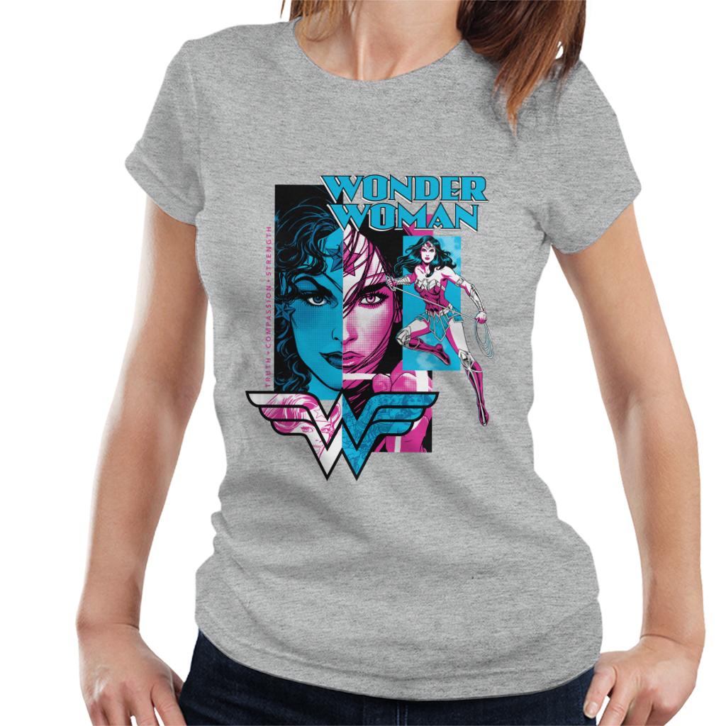 Wonder Woman Blue And Purple Montage Women's T-Shirt product image 4