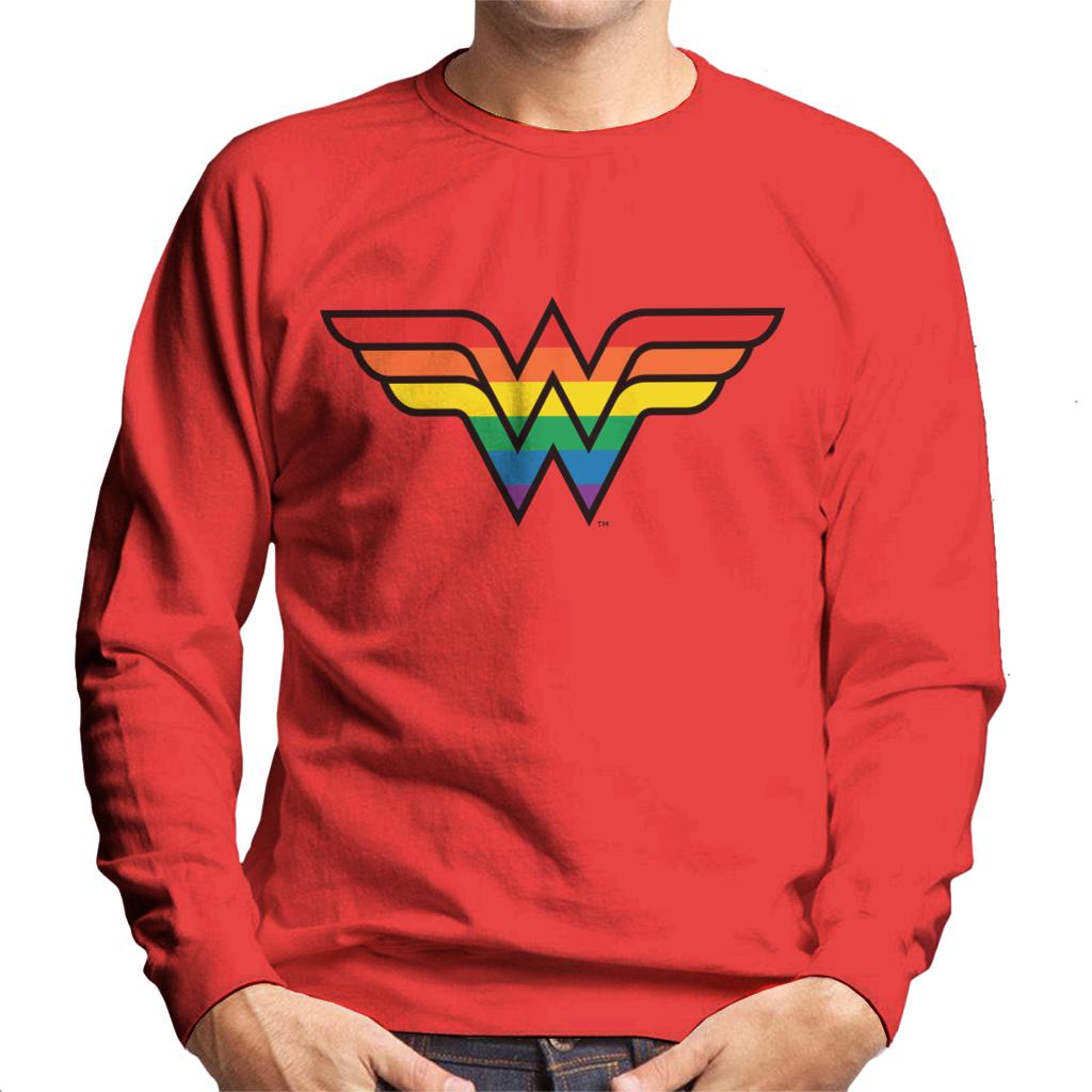 Wonder Woman Rainbow Logo Men's Sweatshirt product image 4