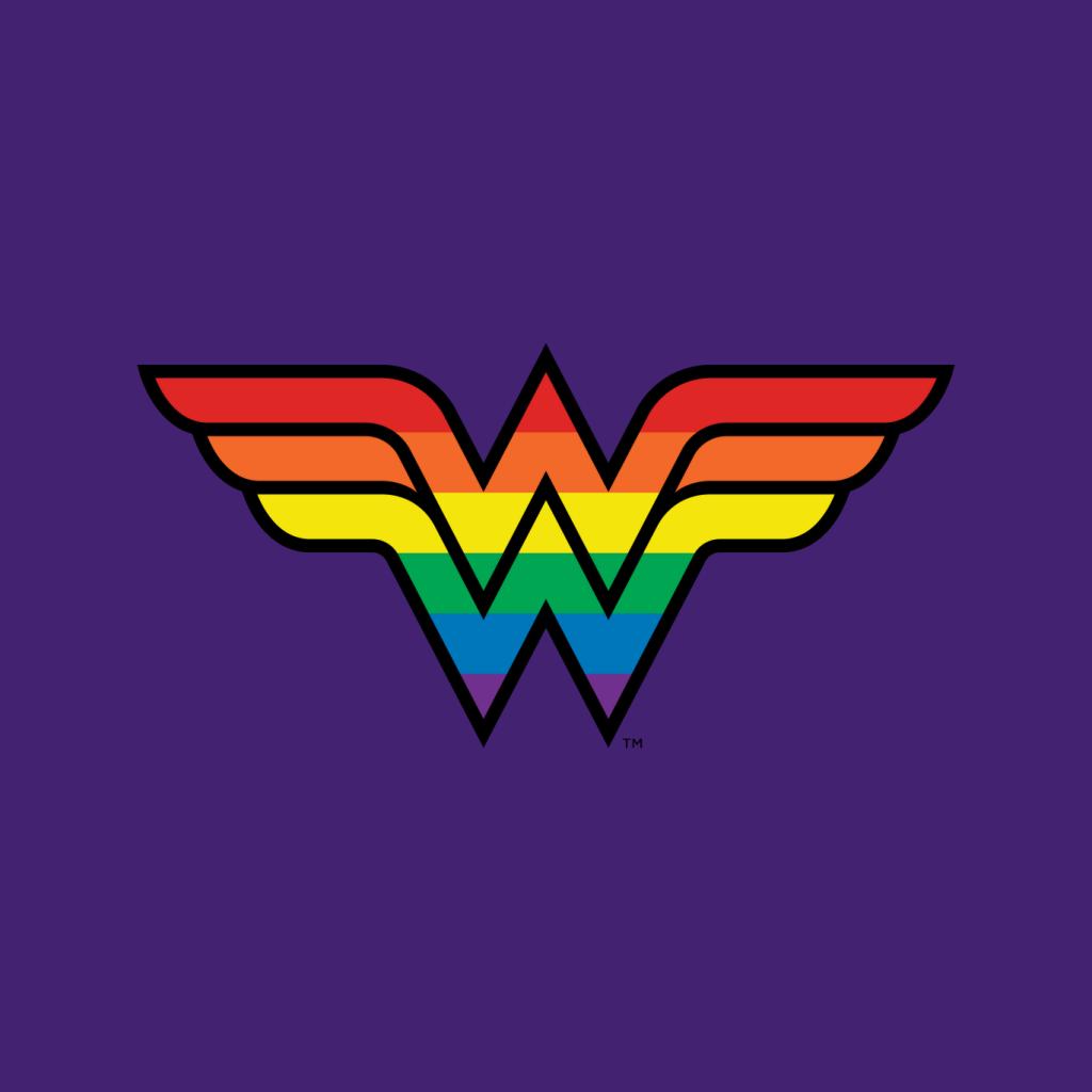Wonder Woman Rainbow Logo Women's Hooded Sweatshirt product image 7