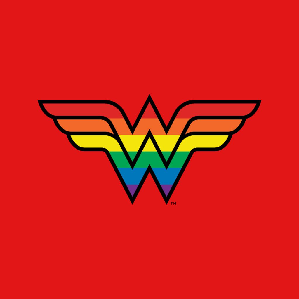 Wonder Woman Rainbow Logo Women's Hooded Sweatshirt product image 5