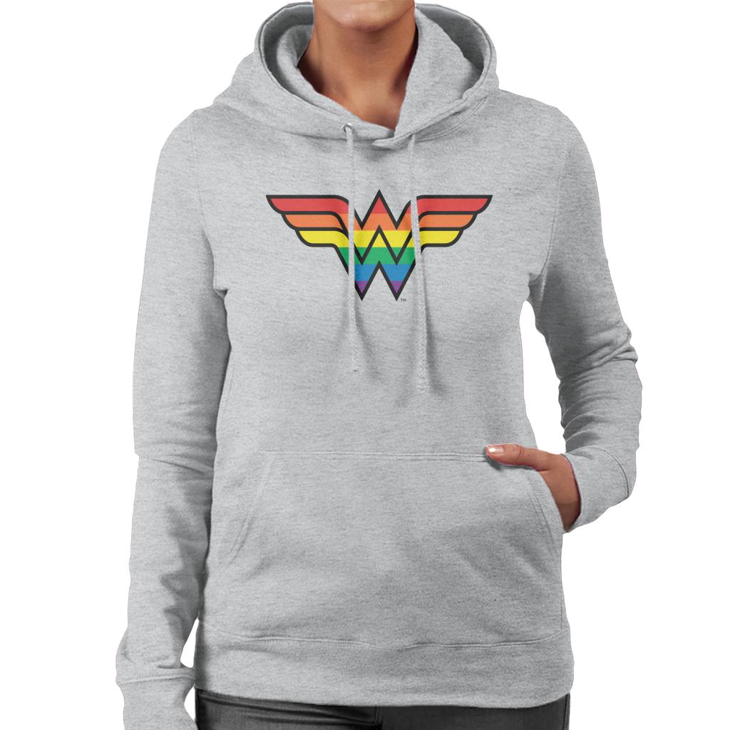 Wonder Woman Rainbow Logo Women's Hooded Sweatshirt product image 1