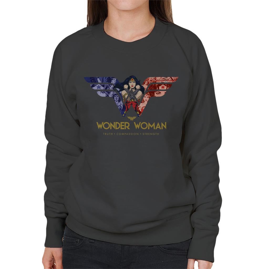 Wonder Woman Truth Compassion Strength W Montage Women's product image 4