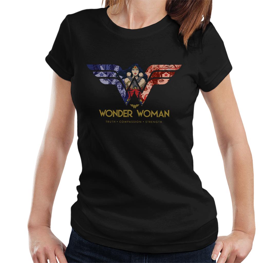 Wonder Woman Truth Compassion Strength W Montage Women's product image 1
