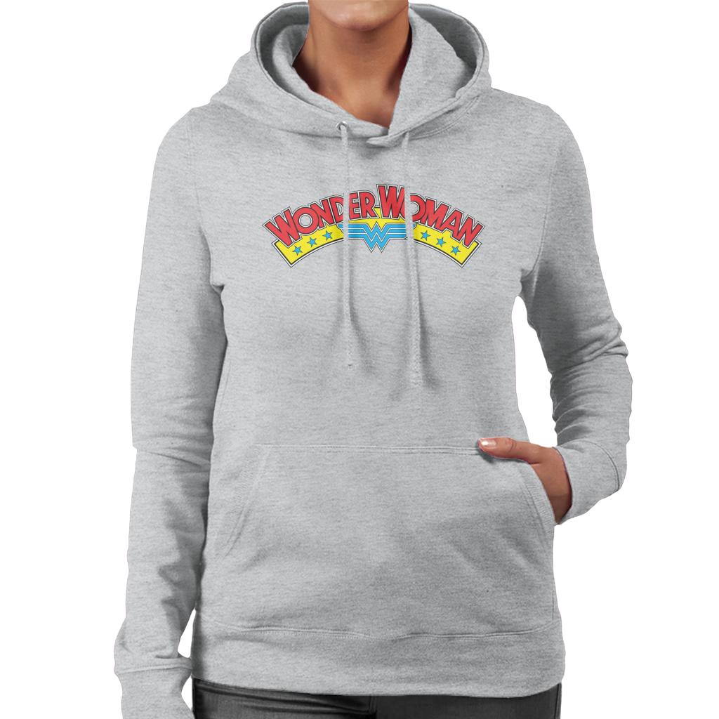 Wonder Woman Blue Stars Logo Women's Hooded Sweatshirt product image 1