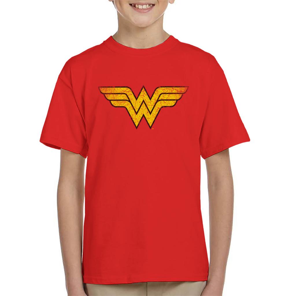 Wonder Woman Faded Yellow Logo Kid's T-Shirt product image 4