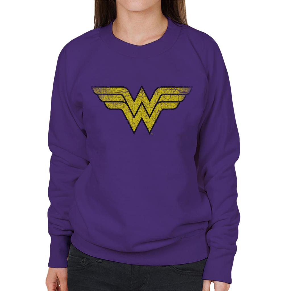 Wonder Woman Faded Yellow Logo Women's Sweatshirt product image 6