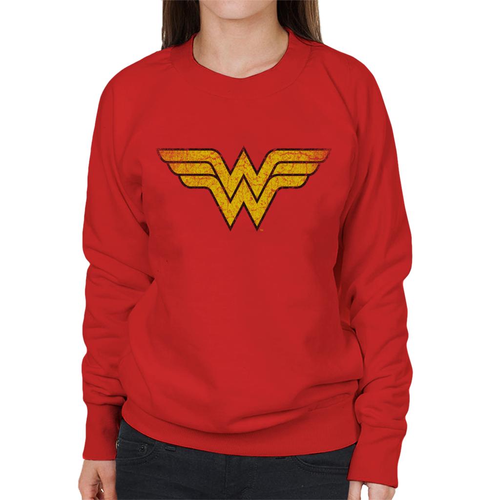 Wonder Woman Faded Yellow Logo Women's Sweatshirt product image 4