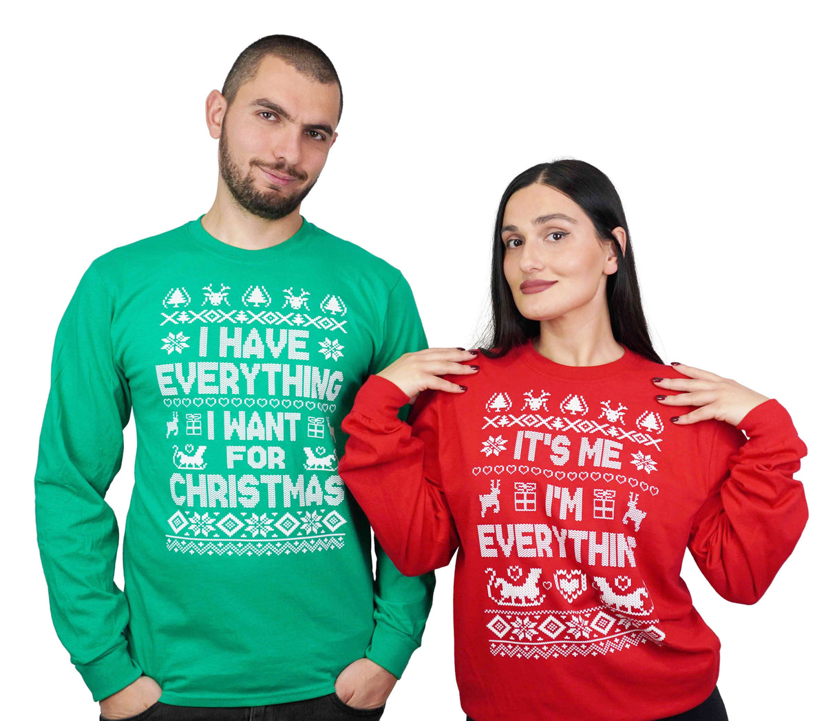 Christmas matching long sleeve green red shirts I have product image 7
