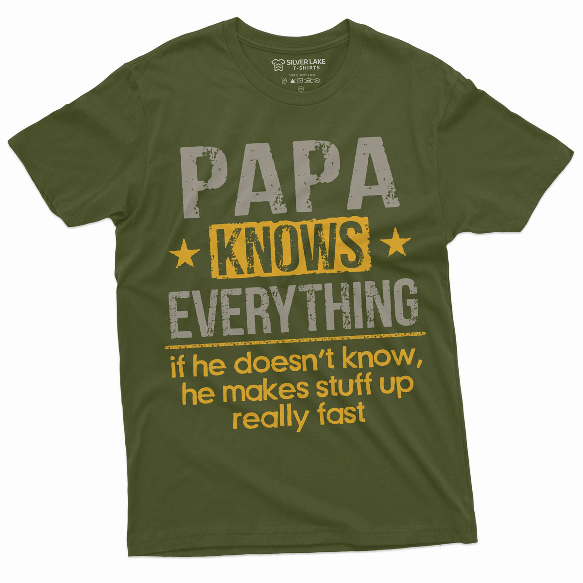 Men's Papa knows everything T-shirt Father's day Christmas product image 4