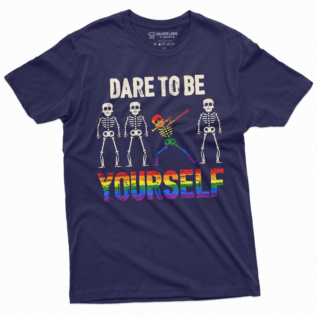 Dare to be yourself LGBTQ T-shirt Gay Lesbian Mens Womens product image 9