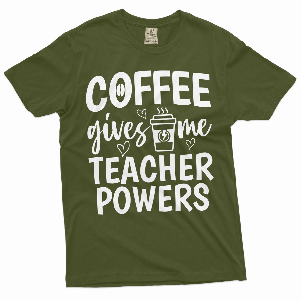 Coffee gives me teacher powers funny T-shirt back to school product image 4