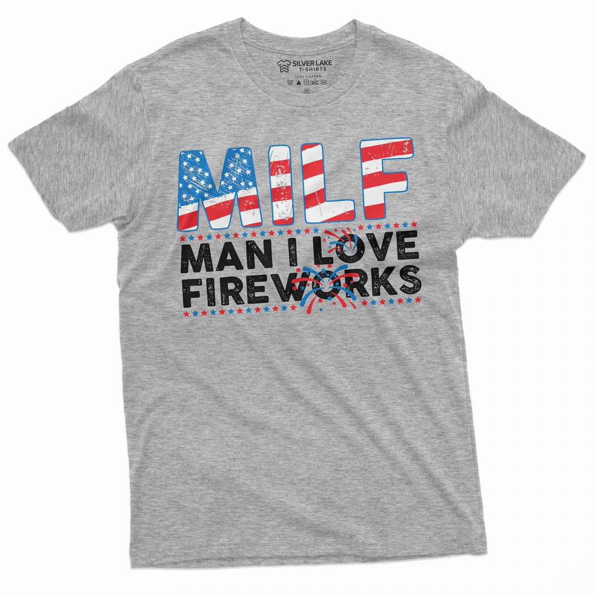 Men's funny fireworks T-shirt 4th of July Patriotic US product image 5