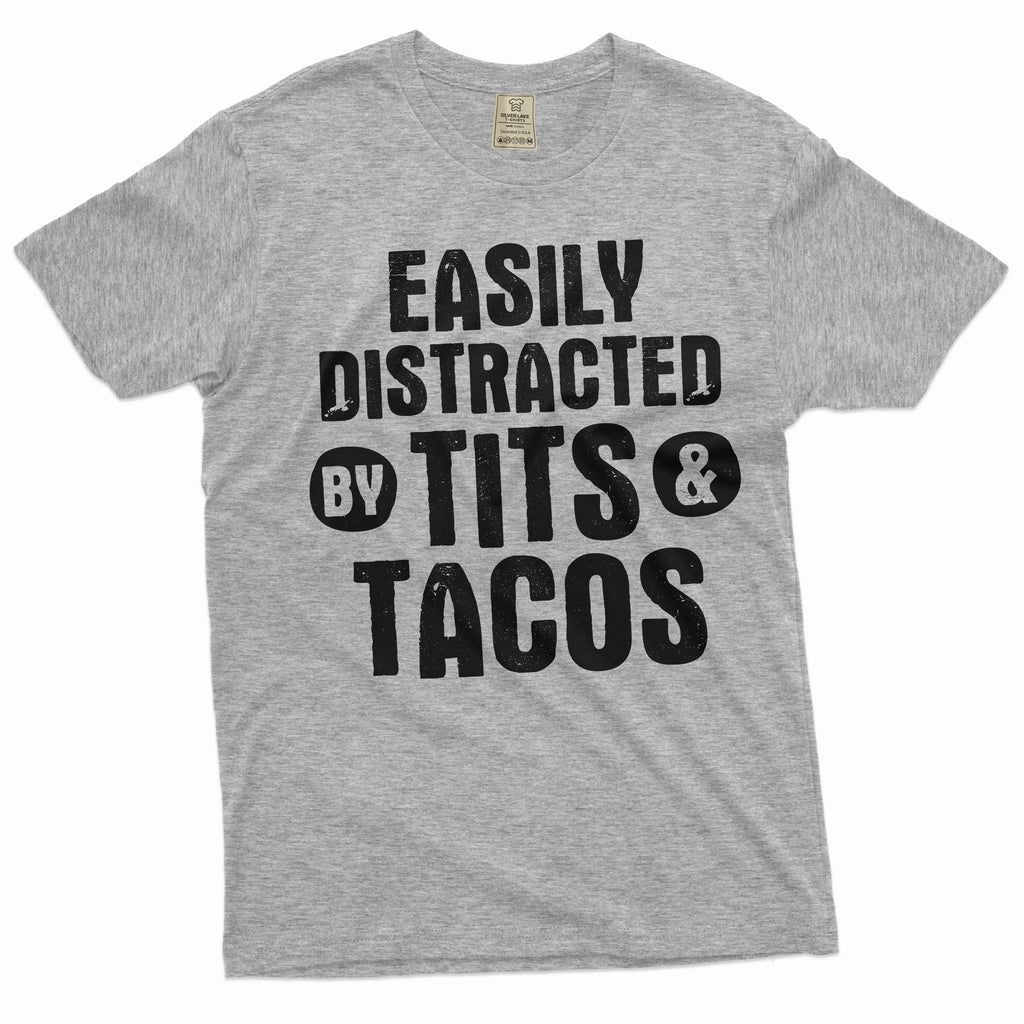 Men's funny innapropriate T-shirt distracted by tits and product image 5