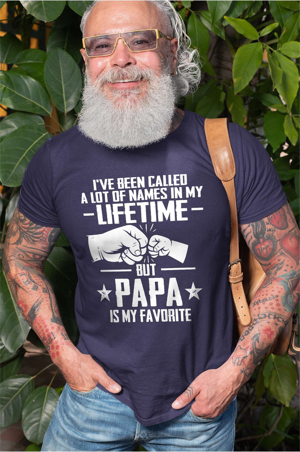 Men's papa T-shirt grandpa dad father grandkids father's product image 3