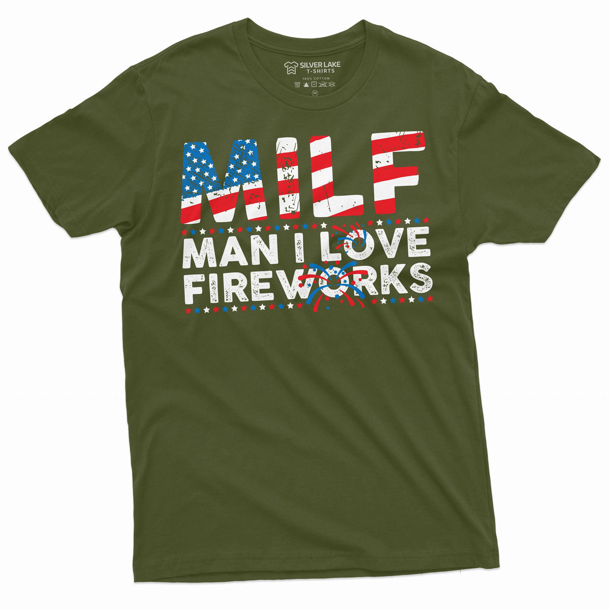 Men's funny fireworks T-shirt 4th of July Patriotic US product image 1