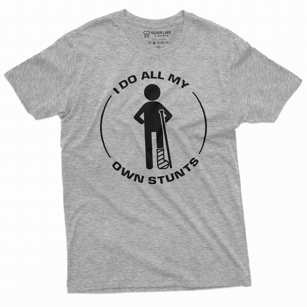 Men's Funny I do my own Stunts Tee Shirt Broken left product image 10