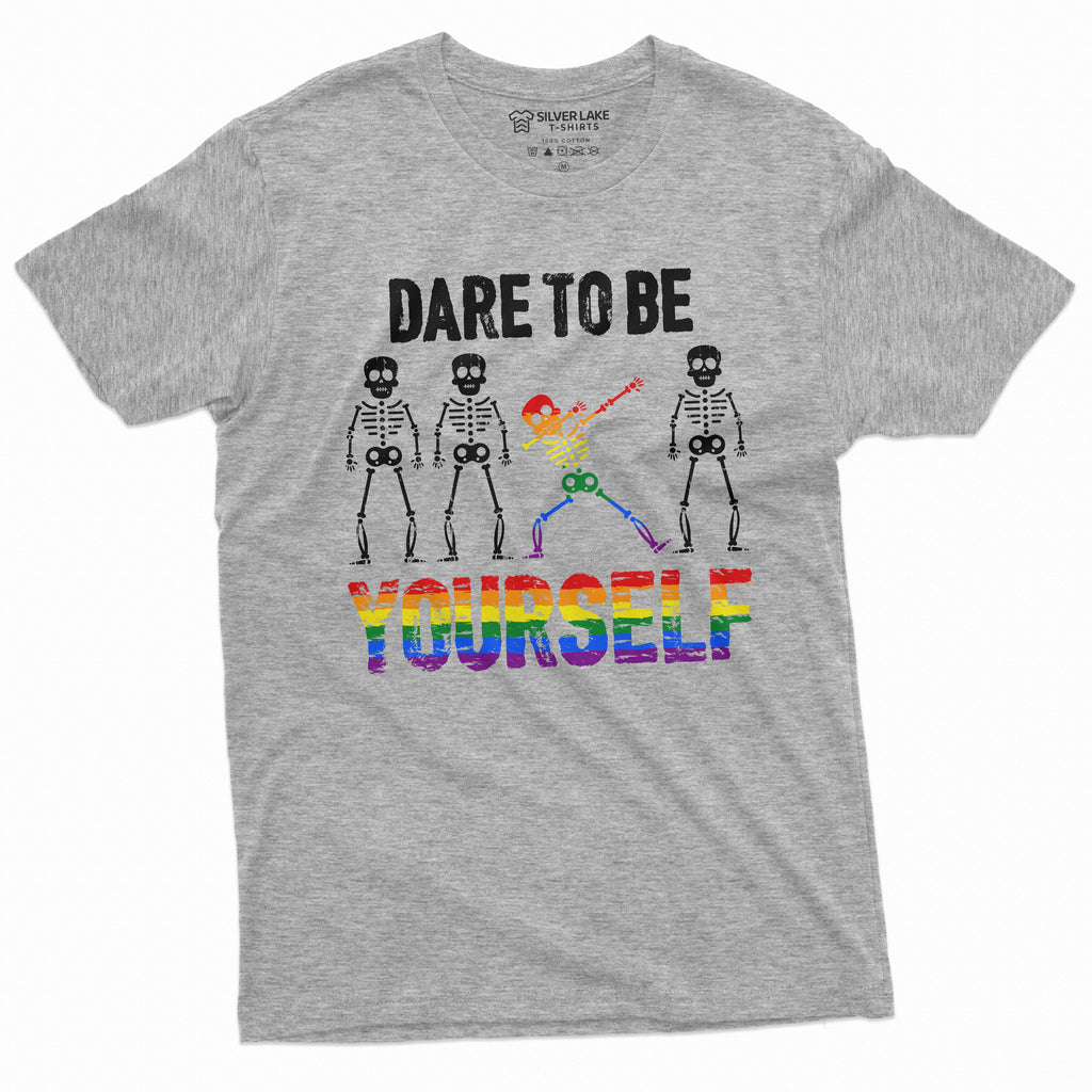 Dare to be yourself LGBTQ T-shirt Gay Lesbian Mens Womens product image 10
