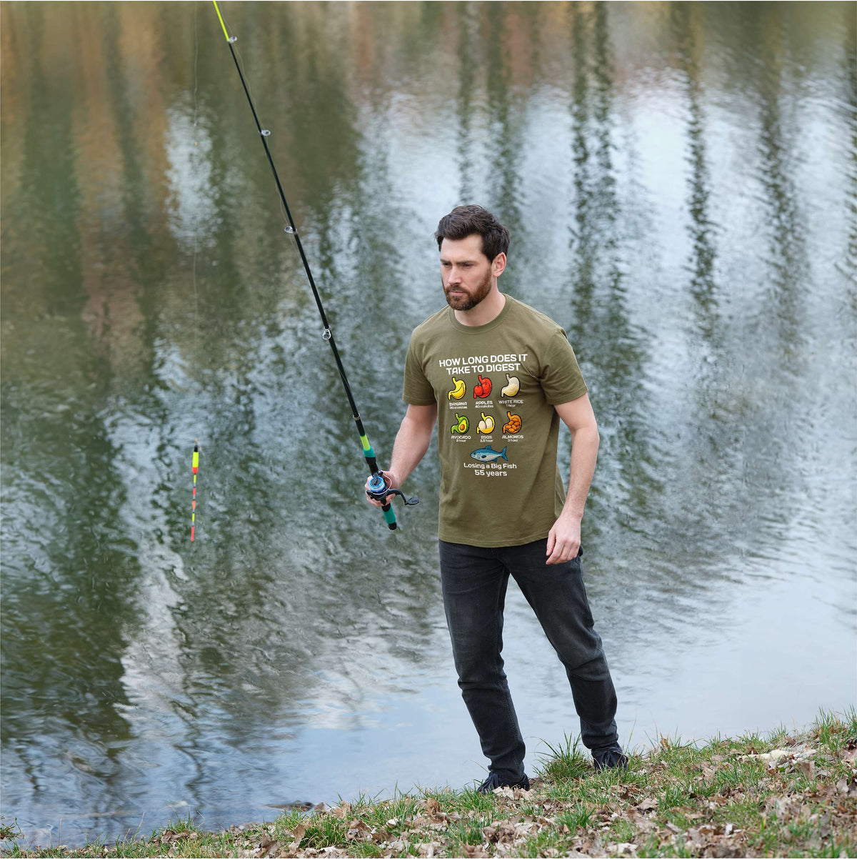 Men's funny fishing T-shirt sarcastic Fisherman hobby Fish product image 1