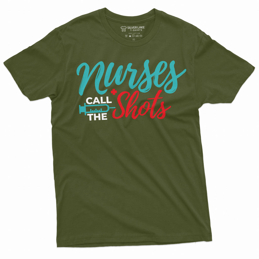 Nurses day Funny T-shirt call the shots Syringe Nurse RN product image 4