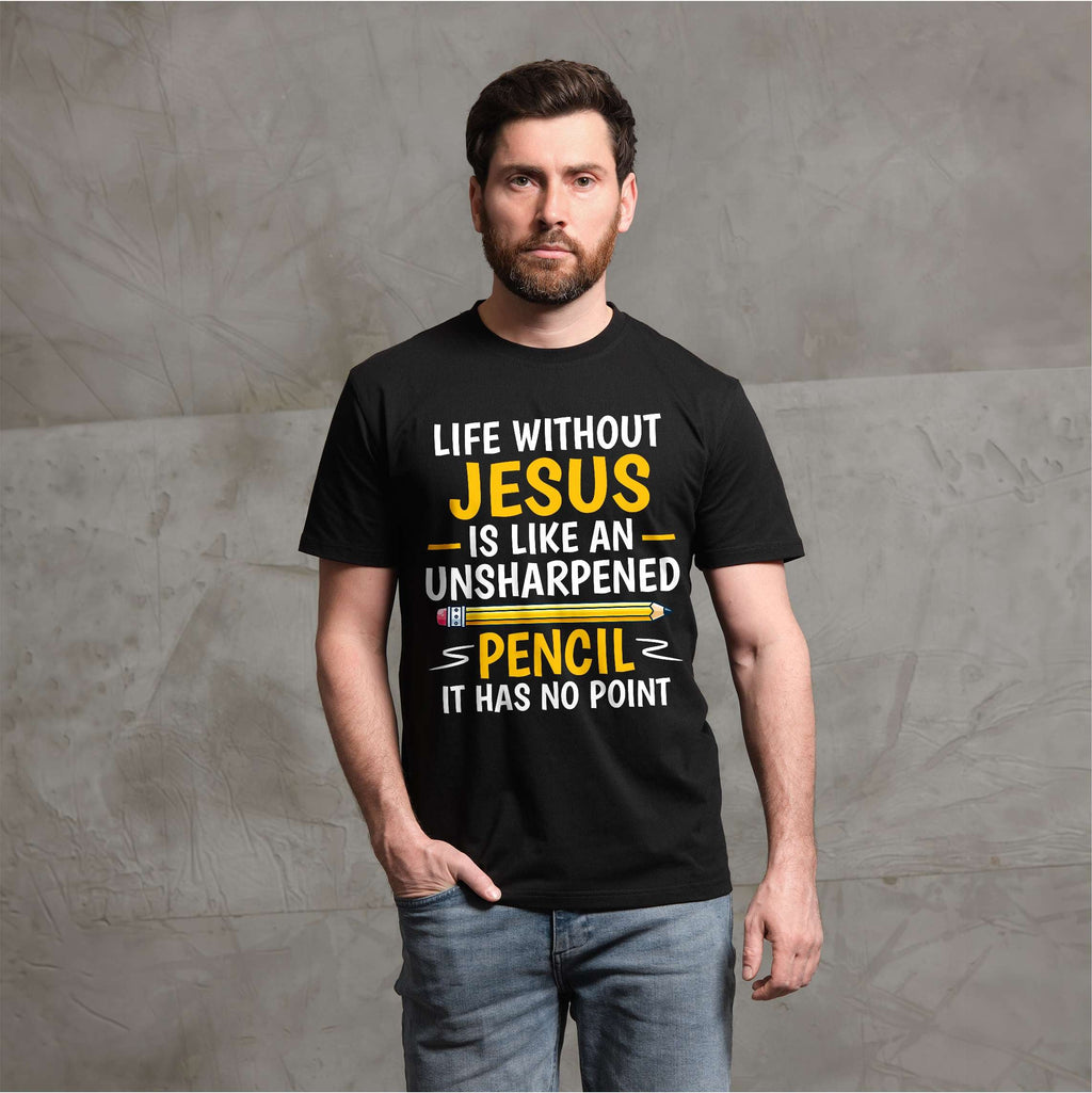 Men's Life Without Jesus T-shirt Christian Gifts Religious product image 2