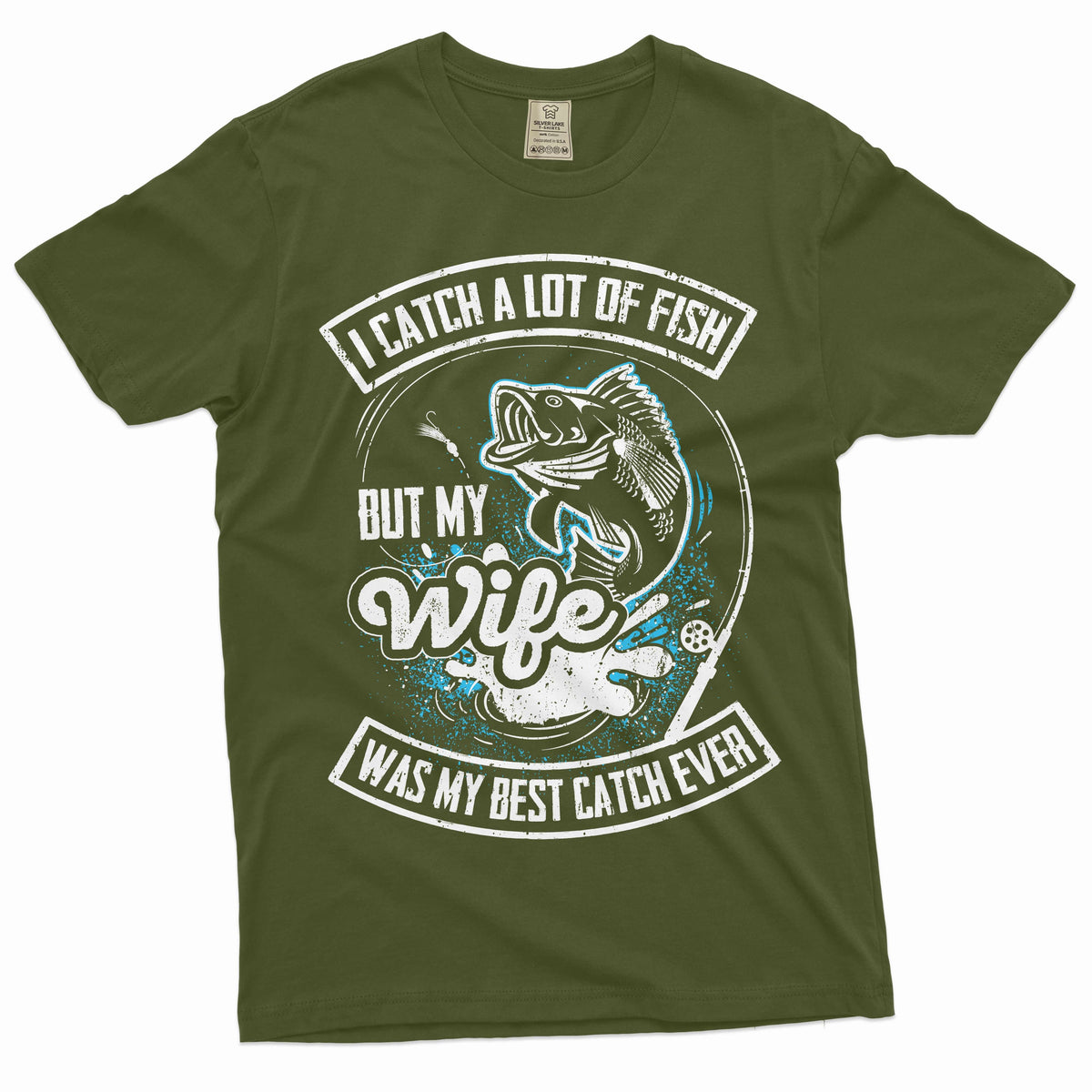 Men's Funny Fishing T-shirt my wife by best catch fisherman product image 4