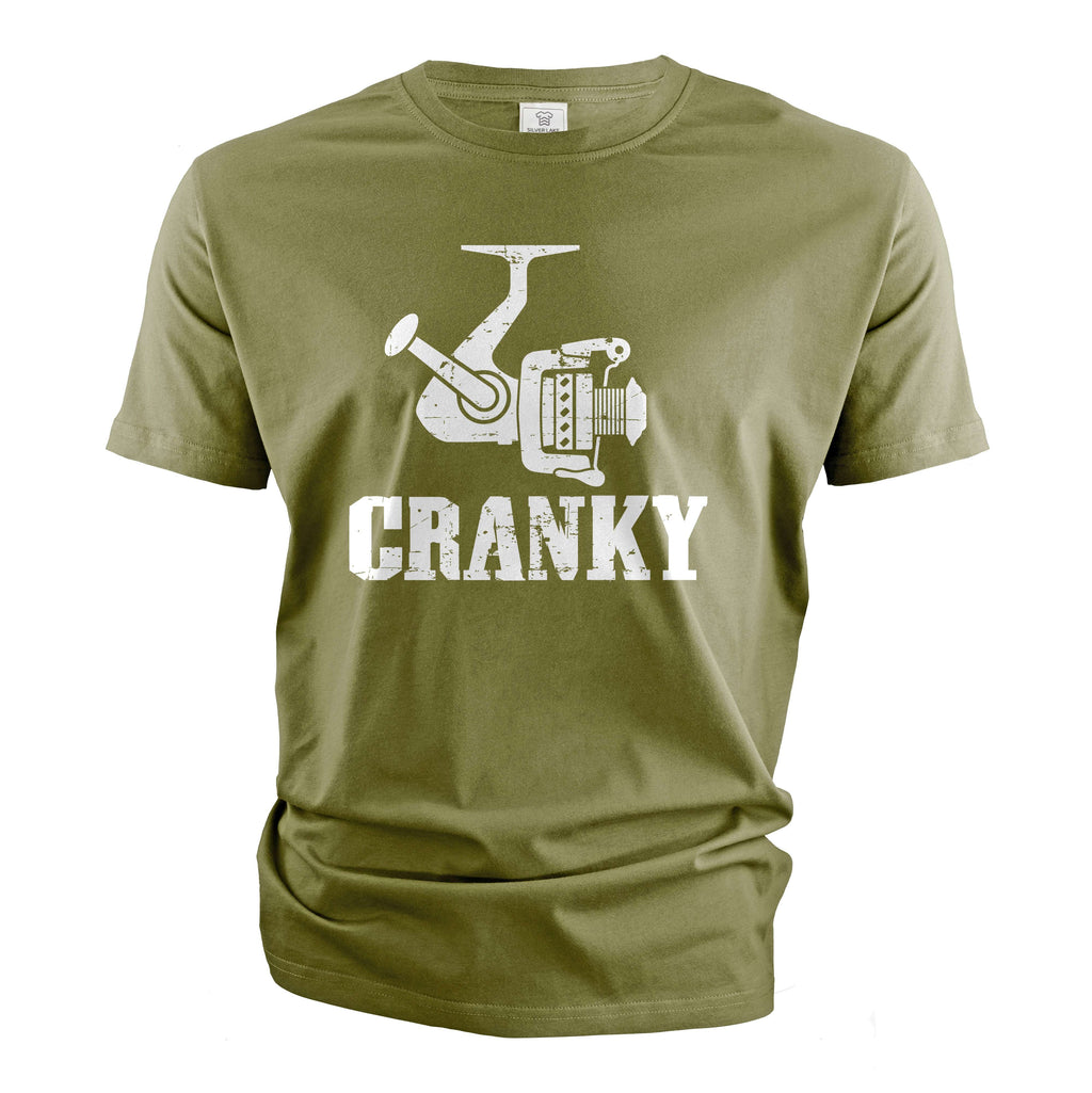 Men's Funny Fishing T-shirt Cranky reel papa dad grandpa product image 4