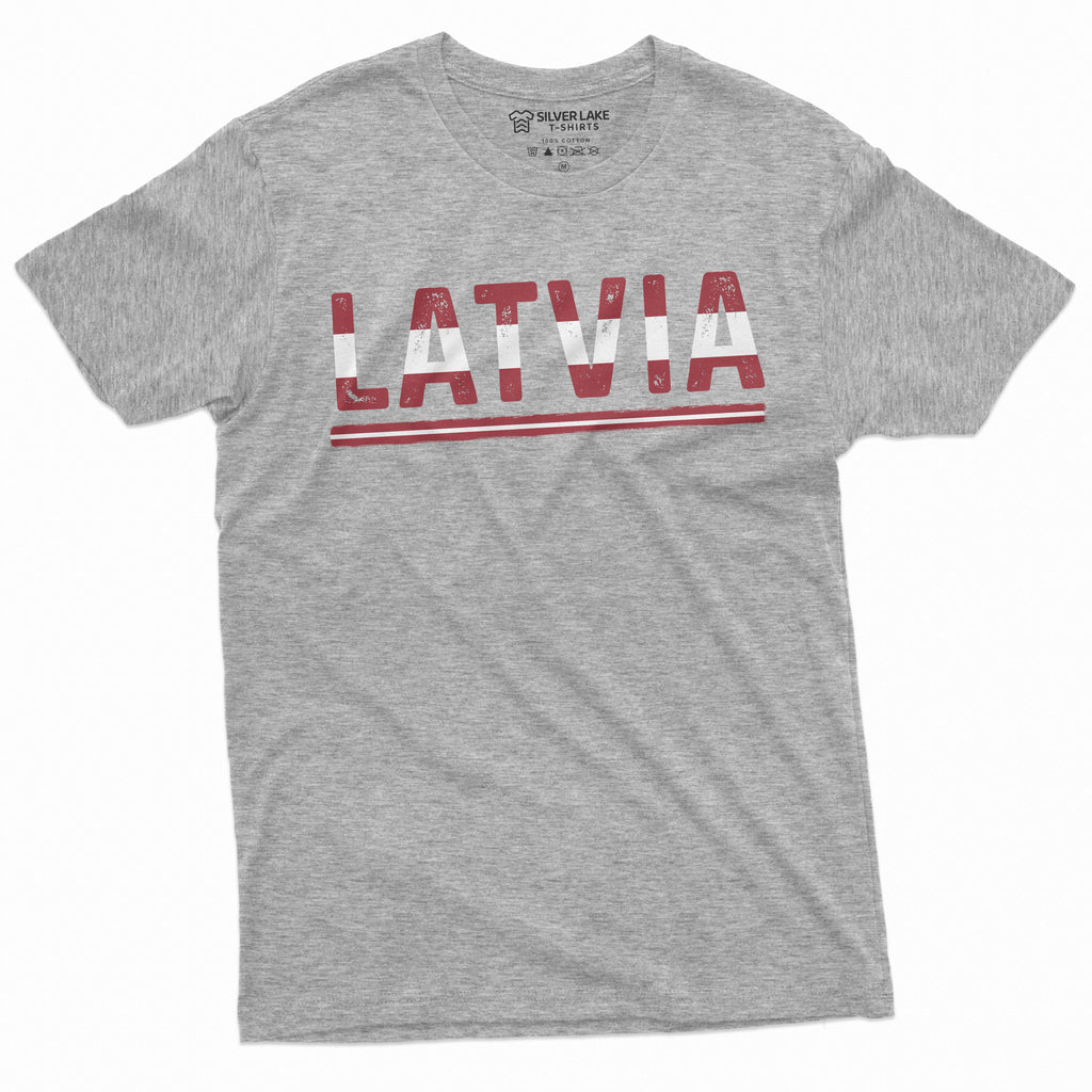 Men's Latvia T-shirt Latvian Flag Coat of arms Tee Shirt product image 11