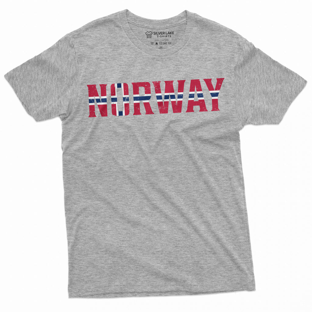 Men's Norway T-shirt Norge Norwegian Flag coat of arms tee product image 5