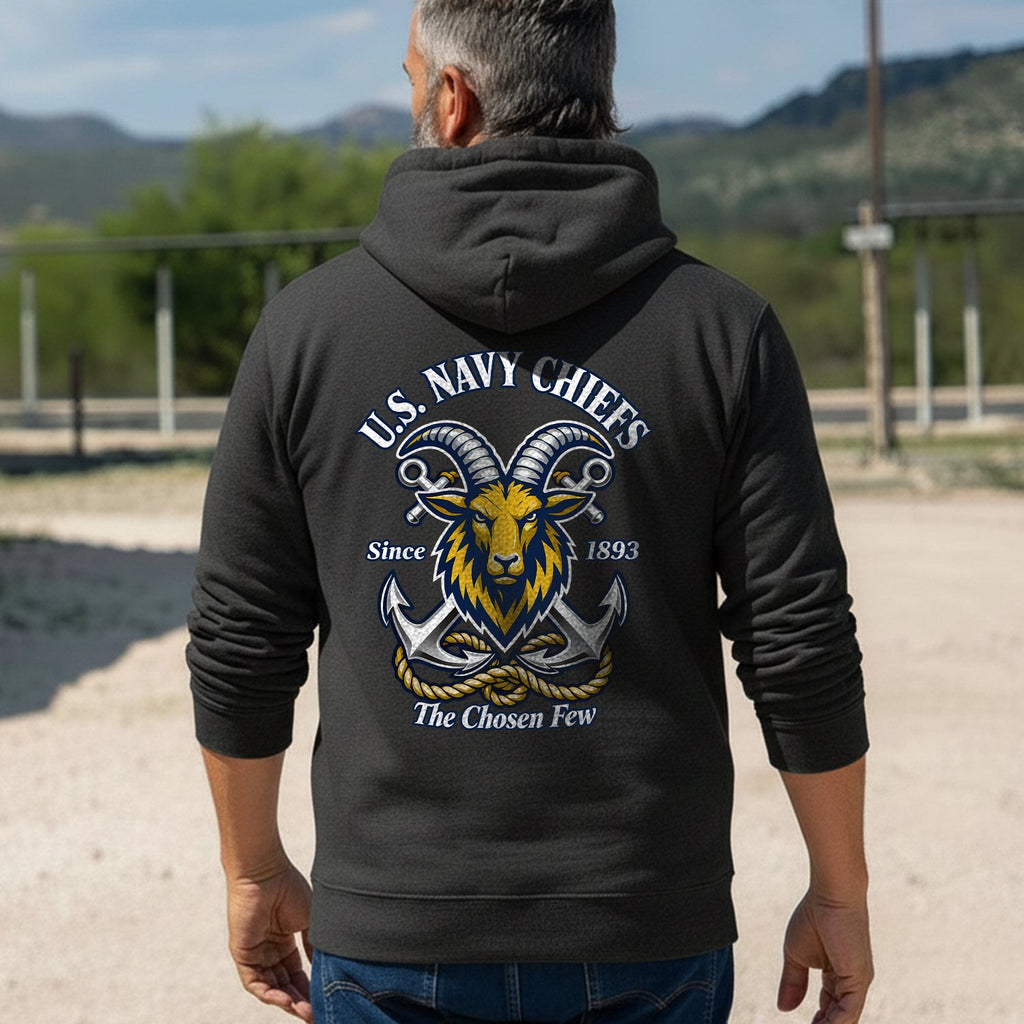 US Navy Chiefs Since 1893 The Chosen Few Hoodie product image 4