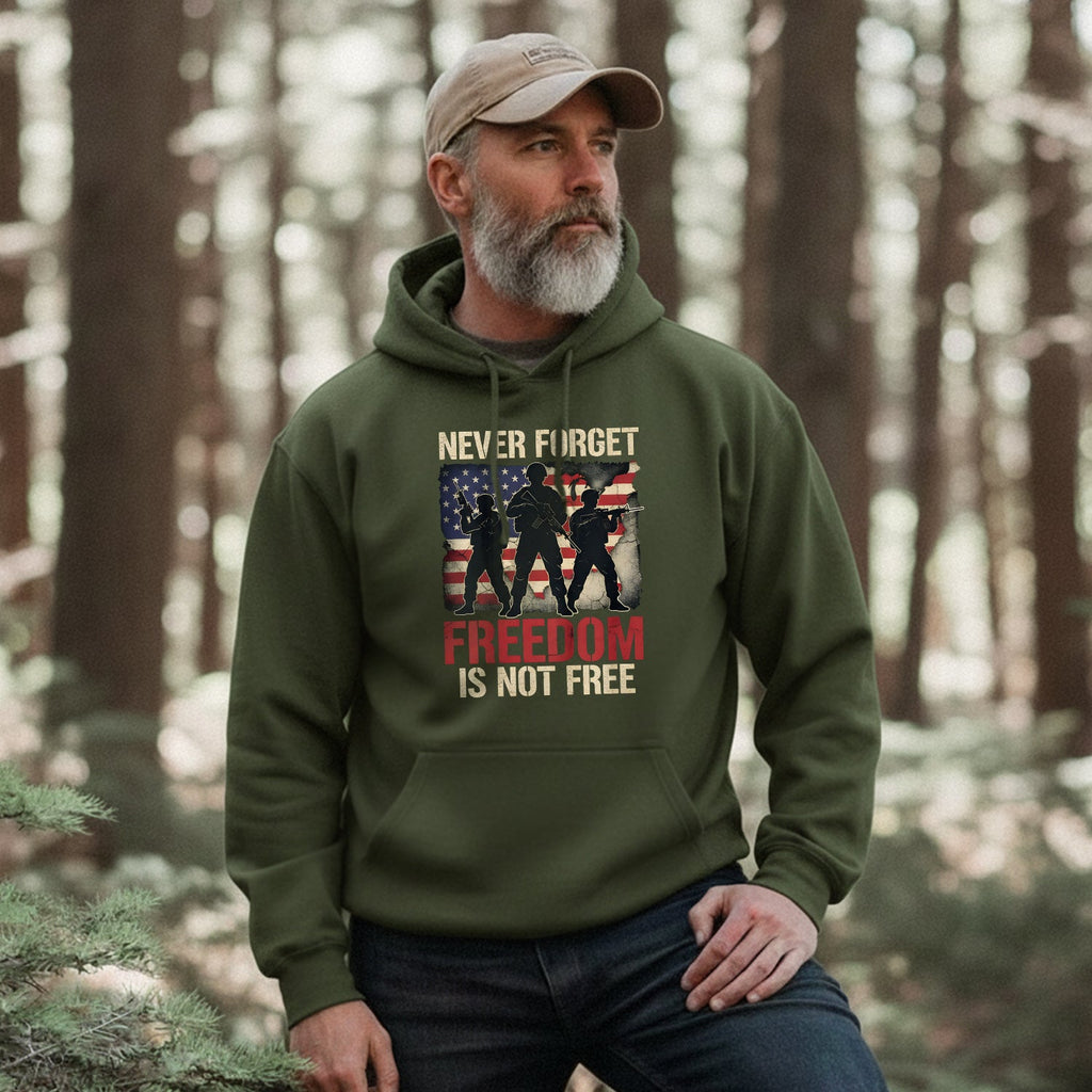 Never Forget Freedom Is Not Free Proud US Hoodie product image 4