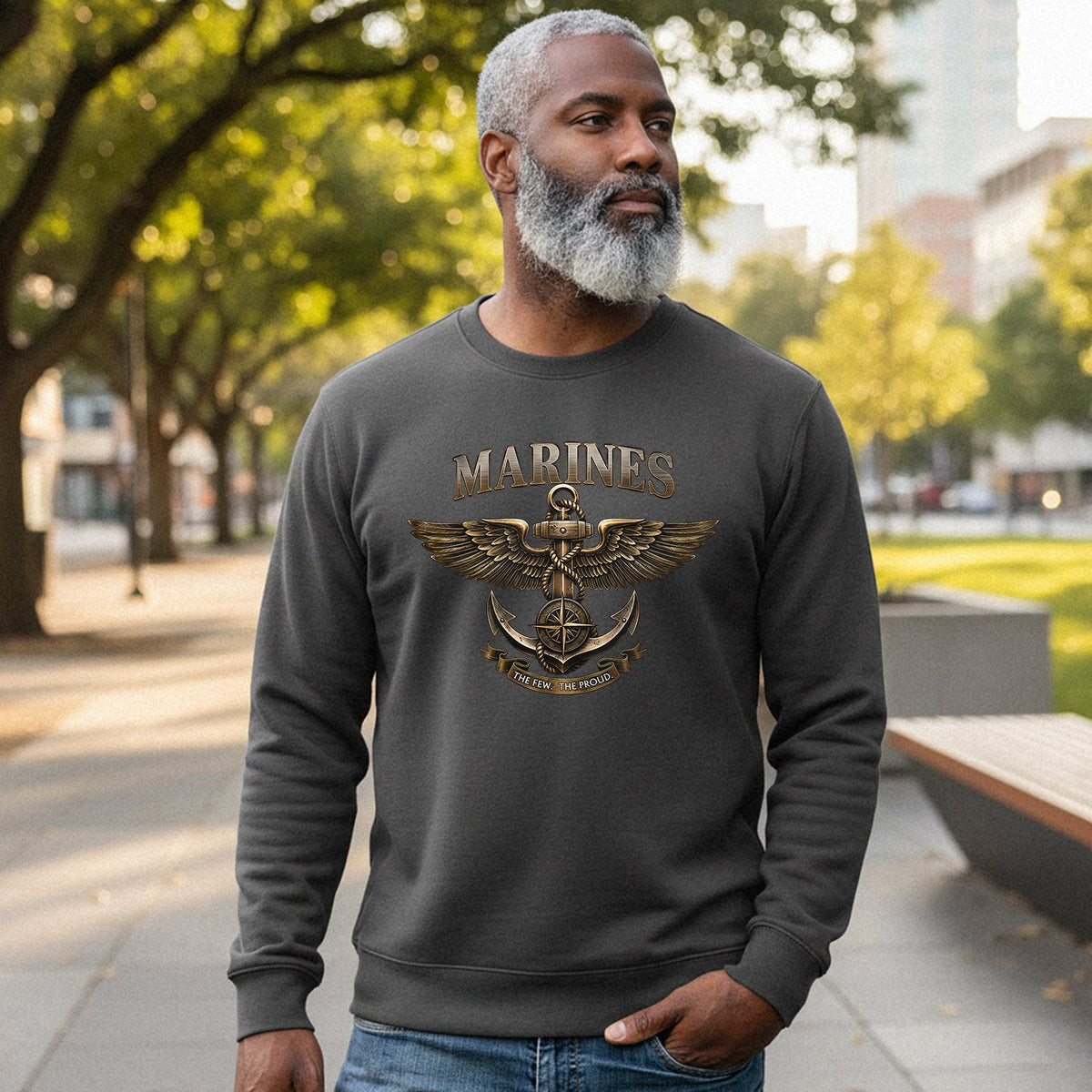 Marines The Few Proud Honor Courage Sweatshirt product image 4