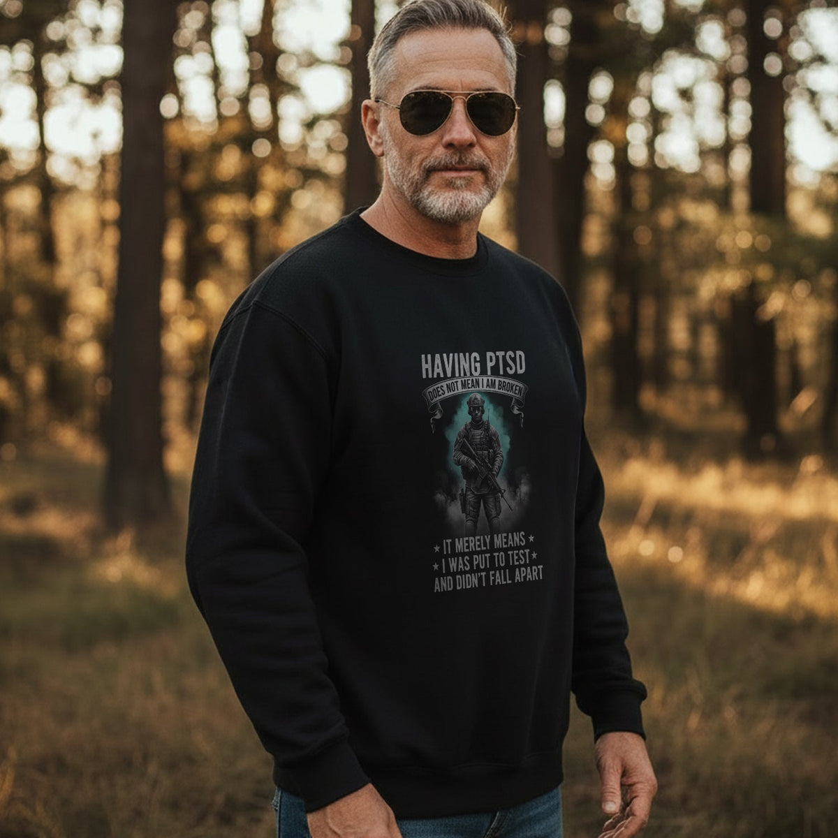 Having PTSD Doesn’t Mean I’m Broken Sweatshirt product image 3