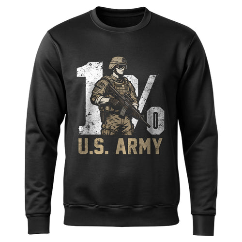 1% US Army Proud Military Veteran Honor Sweatshirt product image 1